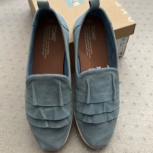 Toms Deconstructed Alpargata, Sky Blue Suede